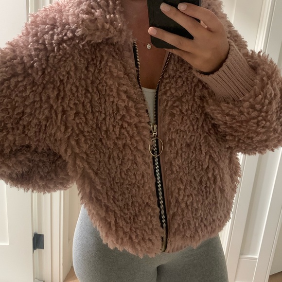 Zara TRf - teddy bear/Sherpa jacket - Picture 1 of 4